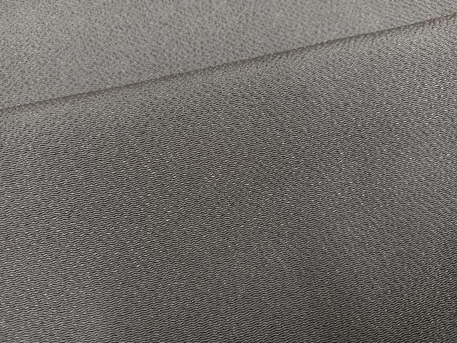 平和屋着物●上質な色無地　灰色　鬼しぼ縮緬　正絹　逸品　未使用　AABJ2984ph