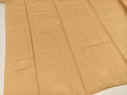 平和屋着物●上質な色無地　草花地紋　雄黄色　松坂屋扱い　正絹　逸品　AABJ2988ph