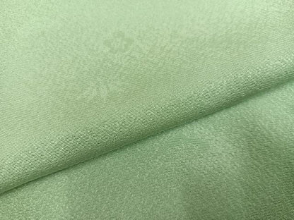平和屋着物●上質な色無地　松竹梅地紋　薄萌葱色　正絹　逸品　AABJ2990ph