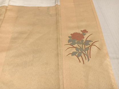 平和屋着物●訪問着　流水花車文　暈し染め　金彩　正絹　逸品　AABJ2991ph