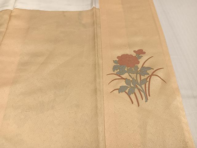 平和屋着物●訪問着　流水花車文　暈し染め　金彩　正絹　逸品　AABJ2991ph