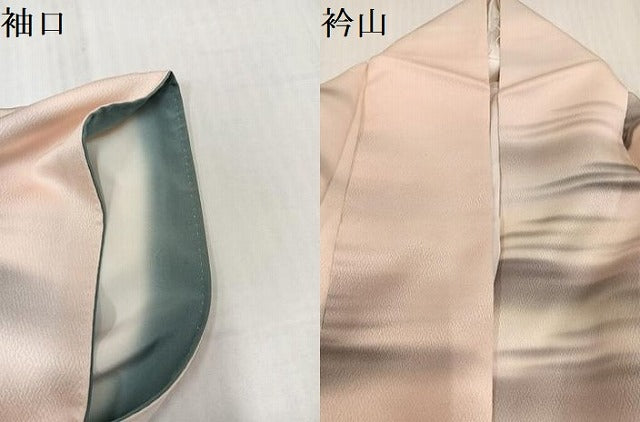 平和屋着物●上質な小紋　霞文　暈し染め　正絹　逸品　AABJ3002ph
