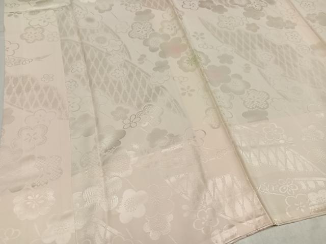 平和屋着物●振袖用長襦袢　袷　梅籬地紋　暈し染め　正絹　逸品　AABJ3003ph