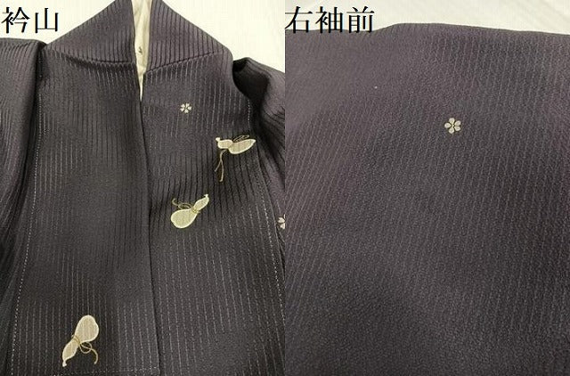 平和屋着物●上質な小紋　瓢箪花文　金彩　正絹　逸品　AABJ3009ph