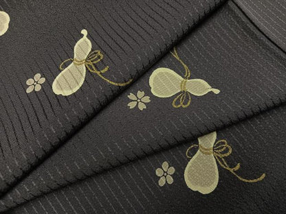 平和屋着物●上質な小紋　瓢箪花文　金彩　正絹　逸品　AABJ3009ph
