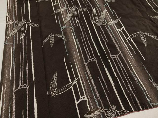 平和屋着物●上質な小紋　笹竹文　暈し染め　正絹　逸品　AABJ3013ph