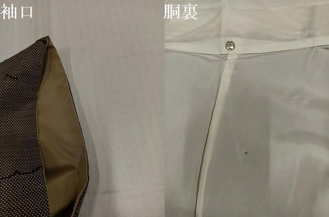 平和屋着物●本場大島紬　カタス7マルキ　エ霞雲重ね文　正絹　逸品　AABJ3015ph