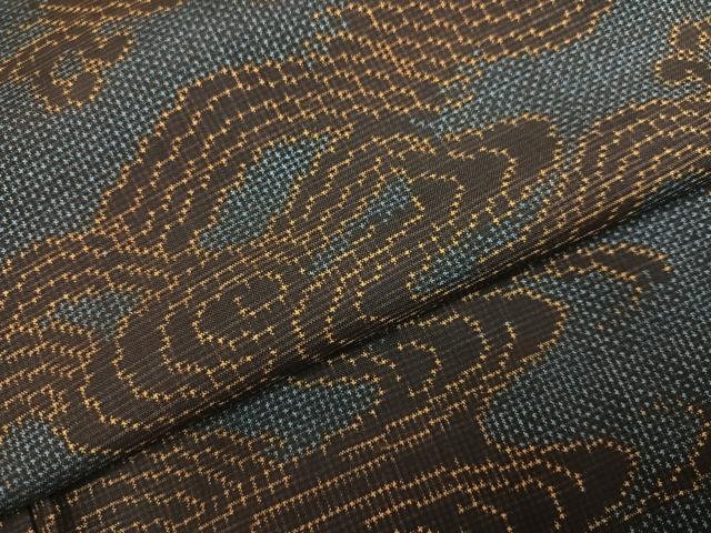 平和屋着物●本場大島紬　一元7マルキ　立波文　正絹　逸品　AABJ3018ph