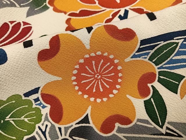 平和屋着物●豪華振袖　紅型　花鳥文　やまと誂製　正絹　逸品　AABJ3022ph