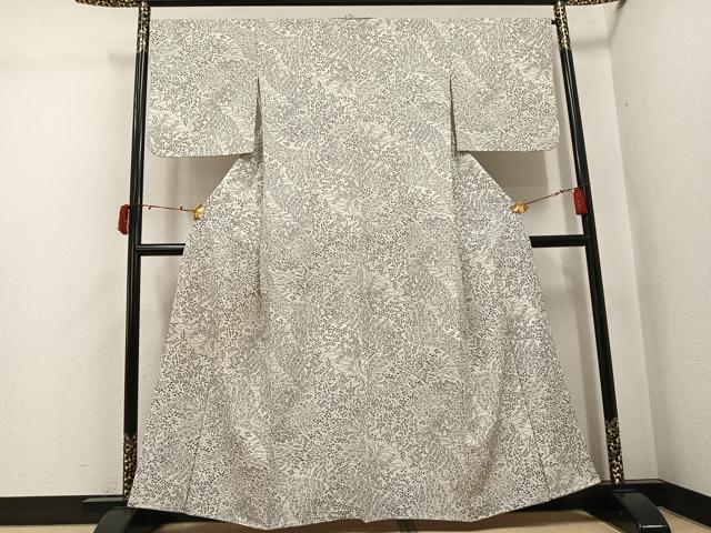 平和屋着物●洗える最高級着物　＜英＞はなぶさ謹製　小紋　草花文　洗える着物　AABJ3031ph