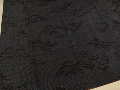 平和屋着物●結城紬　100亀甲　松　正絹　逸品　AABJ3034ph