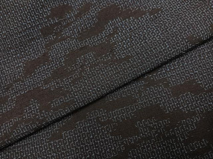 平和屋着物●結城紬　100亀甲　松　正絹　逸品　AABJ3034ph