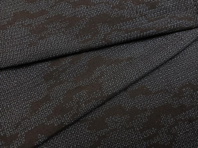 平和屋着物●結城紬　100亀甲　松　正絹　逸品　AABJ3034ph
