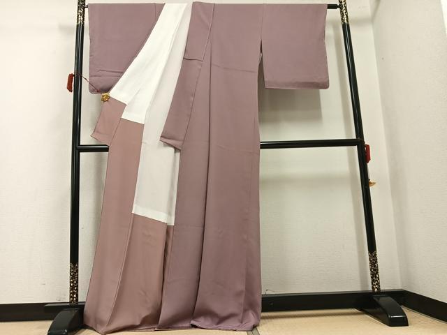 平和屋着物●上質な色無地　鴇浅葱色　正絹　逸品　未使用　AABJ3042ph