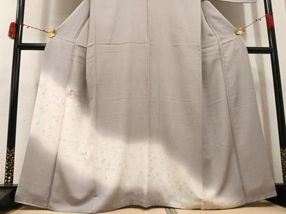 平和屋着物●訪問着　刺繍　草花文　暈し染め　金彩　正絹　逸品　AABJ3049ph