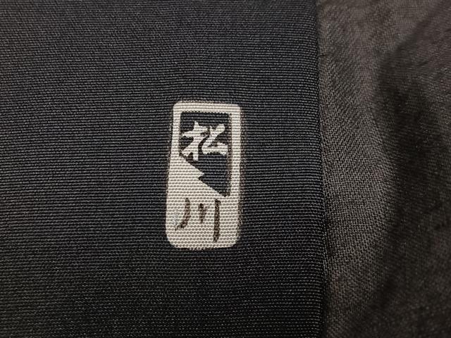 平和屋着物●男性　黒紋付・羽織セット　正絹　逸品　AABJ3052ph