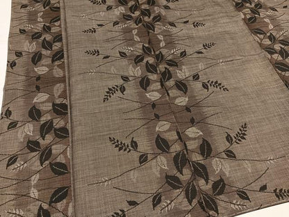 平和屋着物●本場大島紬　カタス9マルキ　草木文　正絹　逸品　未使用　AABJ3053ph