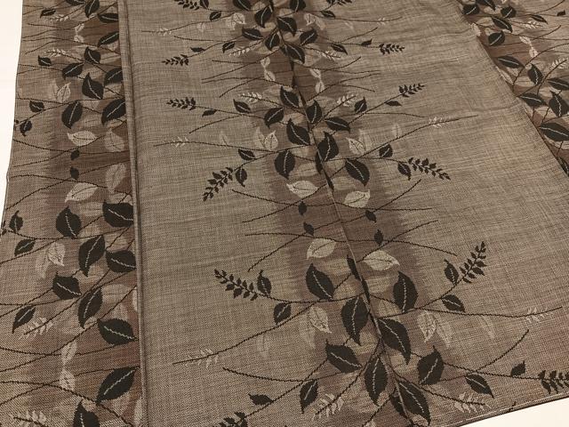 平和屋着物●本場大島紬　カタス9マルキ　草木文　正絹　逸品　未使用　AABJ3053ph