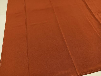 平和屋着物●上質な色無地　煉瓦色　正絹　逸品　未使用　AABJ3062ph