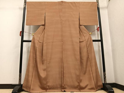 平和屋着物●上質な小紋　霞文　正絹　逸品　未使用　AABJ3068ph