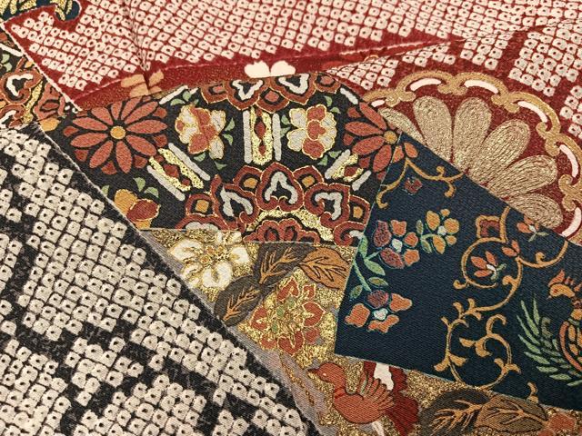 平和屋着物●豪華振袖　雪輪花文　暈し染め　金彩　正絹　逸品　AABJ3071ph