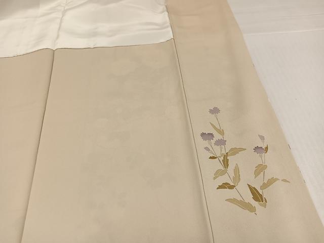 平和屋着物●訪問着　友禅　草花文　暈し染め　金彩　正絹　逸品　AABJ3074ph