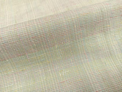 平和屋着物●真綿手引紬　よねざわ新田　虹彩　証紙付き　正絹　逸品　AABJ3075ph
