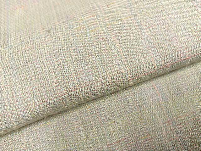 平和屋着物●真綿手引紬　よねざわ新田　虹彩　証紙付き　正絹　逸品　AABJ3075ph