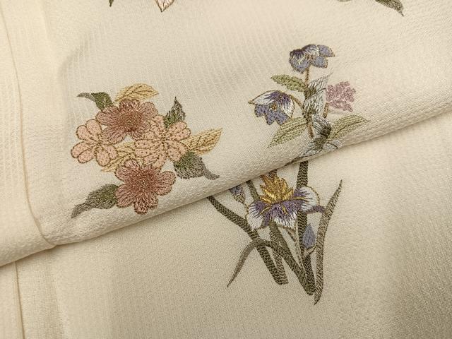 平和屋着物●訪問着　総刺繍　金糸　正絹　逸品　未使用　AABJ3078ph