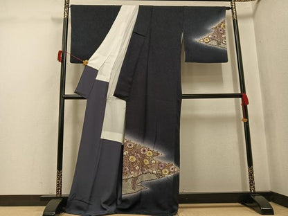 平和屋着物●染色作家　林淳一　訪問着　辻が花　絞り　暈し染め　金彩　正絹　逸品　AABJ3079ph