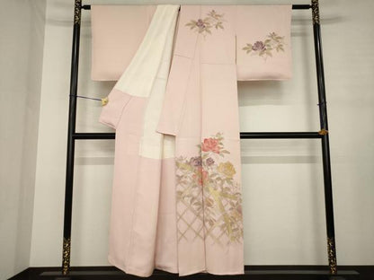 平和屋着物●訪問着　花籬文　正絹　逸品　AABJ3084ck
