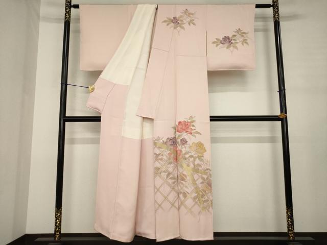 平和屋着物●訪問着　花籬文　正絹　逸品　AABJ3084ck