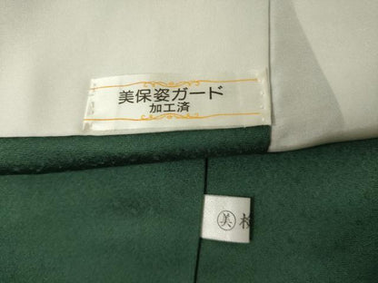 平和屋着物●友禅作家　城戸壇上　色無地　仙斎茶色　ロング丈　正絹　逸品　AABJ3088ck
