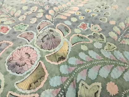 平和屋着物●訪問着　作家物　辻が花　暈し染め　銀通し地　正絹　逸品　AABJ3089ck