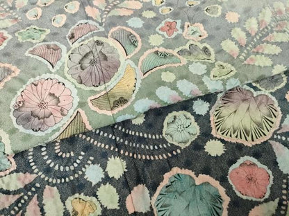 平和屋着物●訪問着　作家物　辻が花　暈し染め　銀通し地　正絹　逸品　AABJ3089ck
