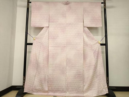 平和屋着物●上質な小紋　草花地紋　暈し染め　正絹　逸品　AABJ3090ck