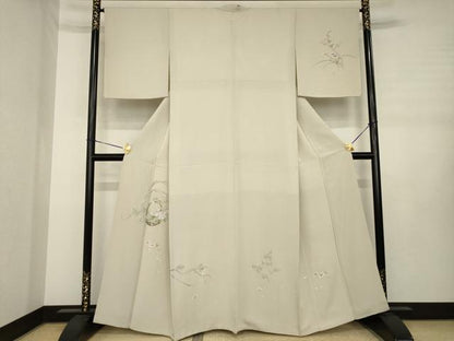 平和屋着物●訪問着　総刺繍　花篭文　正絹　逸品　AABJ3096ck