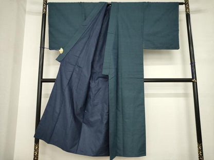 平和屋着物●男性　紬　100亀甲　総詰め　正絹　逸品　未使用　AABJ3097ck