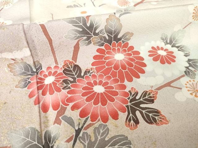 平和屋着物●訪問着　友禅　作家物　枝花文　暈し染め　金彩　正絹　逸品　AABJ3101ck