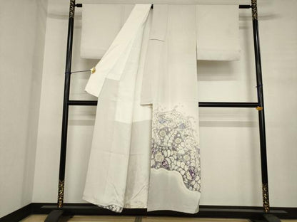 平和屋着物●日本工芸会正会員　福村廣利　絵絞庵　色留袖　辻が花　道長花文　正絹　逸品　AABJ3104ck