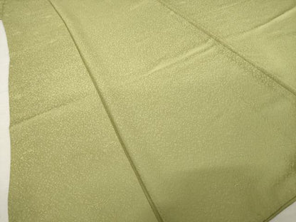 平和屋着物●上質な色無地　海松色　正絹　逸品　AABJ3111ck