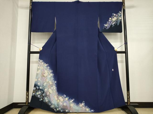 平和屋着物●越後十日町の一流染匠　桐屋・翠山工房　訪問着　辻が花　舞花文　暈し染め　金彩　やまと誂製　正絹　逸品　AABJ3126ck