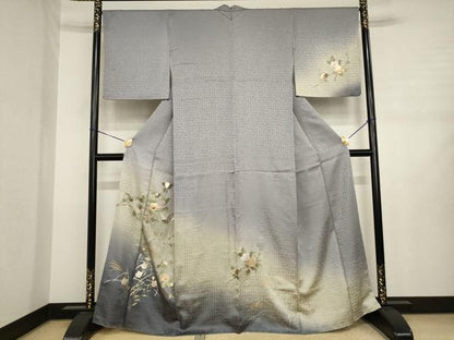 平和屋着物●訪問着　花鳥文　暈し染め　金彩　正絹　逸品　AABJ3127ck