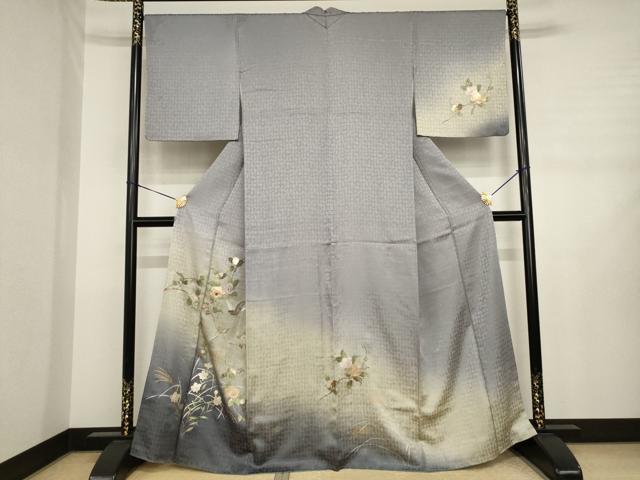 平和屋着物●訪問着　花鳥文　暈し染め　金彩　正絹　逸品　AABJ3127ck