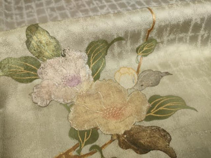 平和屋着物●訪問着　花鳥文　暈し染め　金彩　正絹　逸品　AABJ3127ck