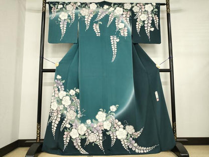平和屋着物●西洞院辻が花　大脇一心　訪問着　辻が花　舞花文　正絹　逸品　AABJ3131ck
