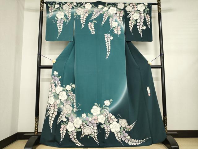 平和屋着物●西洞院辻が花　大脇一心　訪問着　辻が花　舞花文　正絹　逸品　AABJ3131ck