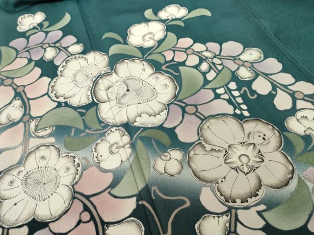 平和屋着物●西洞院辻が花　大脇一心　訪問着　辻が花　舞花文　正絹　逸品　AABJ3131ck