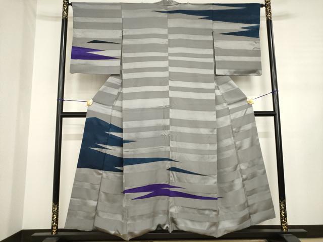平和屋着物●訪問着　幾何学文様　正絹　逸品　AABJ3132ck