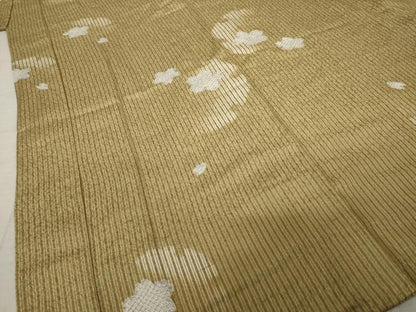 平和屋着物●長襦袢　無双仕立て　雪輪花文　半衿刺繍　正絹　逸品　AABJ3133ck